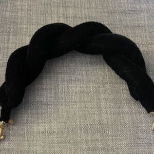 Clare V Black Twisted Velvet Strap